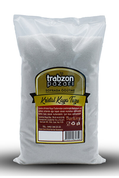 TRABZON PAZARI Rafinesiz, Iyotsuz Öğütülmüş Kristal Kaya Tuzu 1 Kg