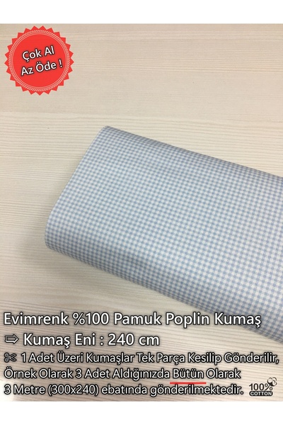 Renk Tekstil Mini Pötikare %100 Doğal Pamuk Poplin Kumaşlar