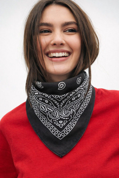 Wega Moda Women's Ethnic Patterned 100% Cotton Bandana Scarf Multi-Purpose Ha...