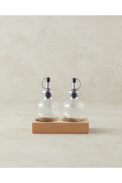 English Home Bailey 2'li Cam Yağlık - Sirkelik Kahve