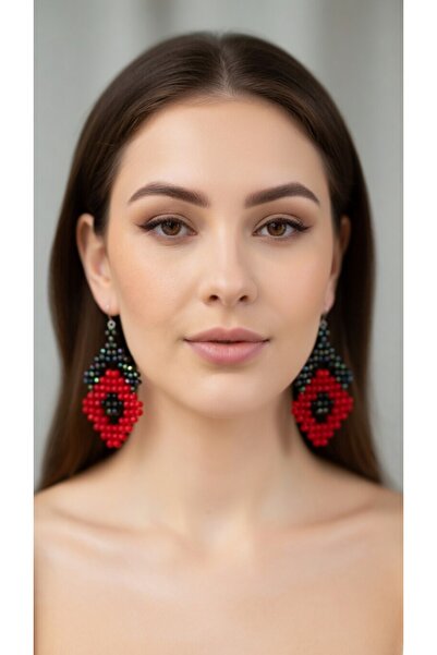 İPAR AKSESUAR Handmade Earrings with Sand Beads