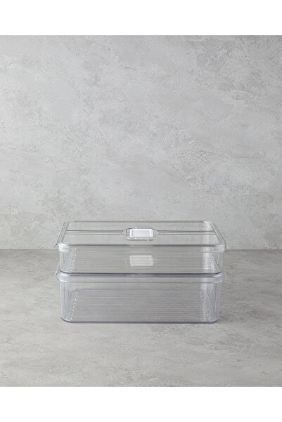 English Home Bella Plastik 2'li Mutfak Düzenleyici 3 L – 5 L Şeffaf