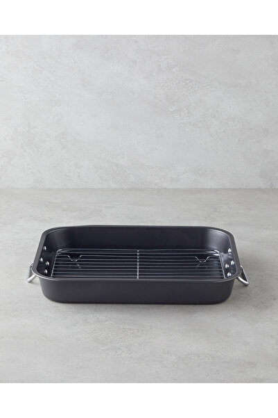 English Home Patisserie Roasty Karbon Çelik Izgaralı Fırın Kabı 37x29 cm Koyu...