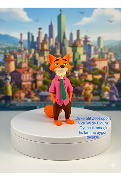 fyne Zootropolis Tilki Nick Wilde Figürü – 10 cm Dekoratif Koleksiyon Objesi ...