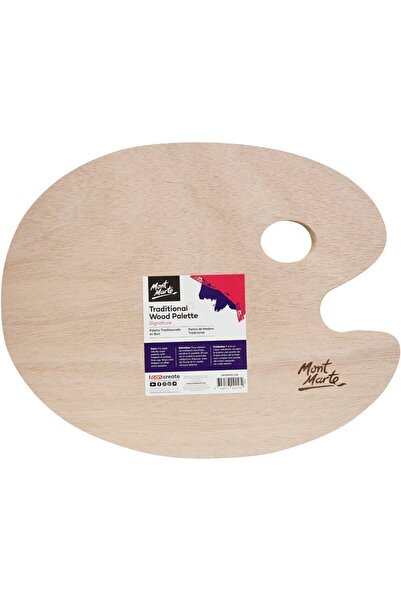 Mont Marte Παραδοσιακή Οβάλ Ξύλινη Παλέτα 30x38εκ.