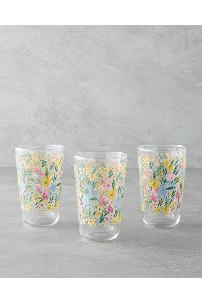 English Home Colorful Cozy Glass Set of 3 400 ml Glasses