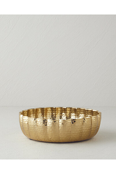 English Home Regina Metal Dekoratif Tabak 18 x 18 x 5 cm Gold