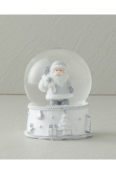 English Home Santa Yılbaşı Kar Küresi 6,6x6,6x8,5 cm Beyaz