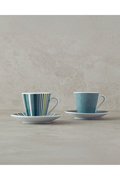 English Home Lori Porselen 2'li Kahve Fincan Takımı 80 Ml Koyu Yeşil