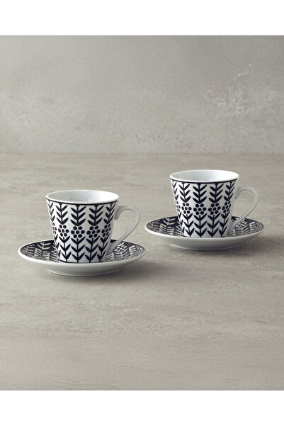 English Home Sunline Kahve Fincan Takımı 4 Parça 2 Kişilik Siyah