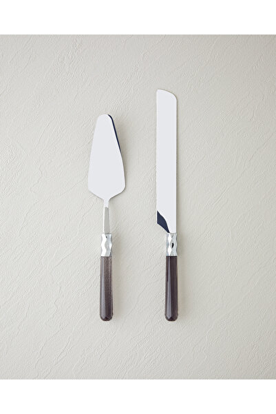 English Home Keira Akrilik 2'li Servis Gereci 24 cm Antrasit