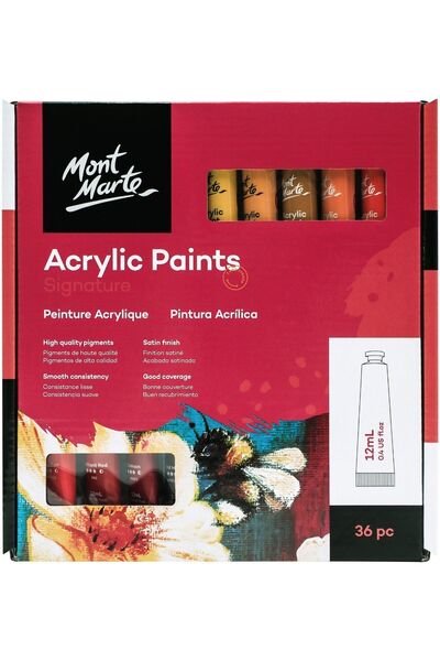 Mont Marte Akrilik Boya Seti 36 x 12ml - Signature
