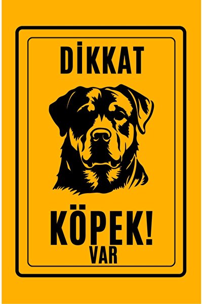 İnci Mode Warning: Dog Present Sign A4 Size Pvc Lamination