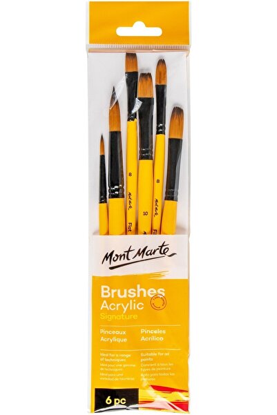 Mont Marte Σειρά MM Gallery - Σετ ακρυλικών πινέλων 6 τεμαχίων Signature