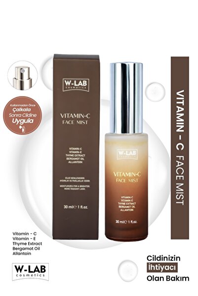 W-Lab Cosmetics Vitamin C Face Mist Aydınlatıcı & Canlandırıcı Etkili Yüz Spr...