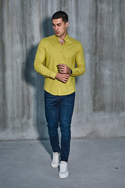 jack carisma Πουκάμισο CHARTREUSE ΠΡΑΣΙΝΟ ΚΑΤΑΛΟΓΟΥ ΜΕ ΛΑΙΝΑ ΛΙΚΡΑ ΚΑΙ ΒΑΜΒΑΚ...