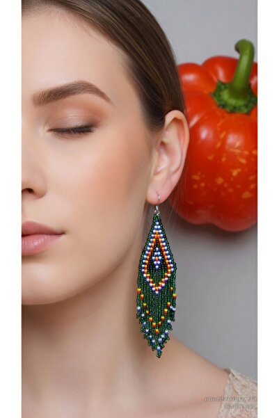 İPAR AKSESUAR Handmade Earrings with Sand Beads
