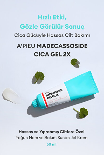 Missha Hassas ve Yıpranmış Ciltlere Yoğun Nem ve Bakım Sunan Jel Krem 50ml A'PIEU Madecassoside Gel 2X