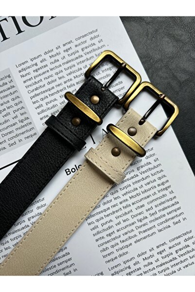 LİA KEMER Σετ 2 τεμαχίων Σκληρή οβάλ ορθογώνια γυναικεία ζώνη με αντίκες αγκρ...