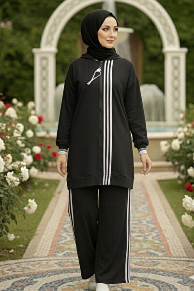 ISTANBUL STYLES Casual Chic Αθλητικό Σετ Φόρμας-Μαύρο