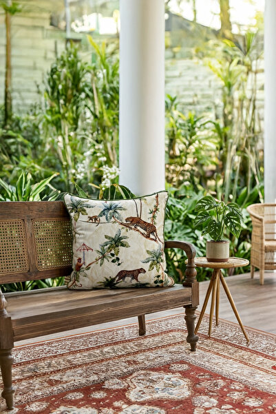 ASDİVA Διακοσμητική Μαξιλαροθήκη με θέμα το Tropical Forest 45x45