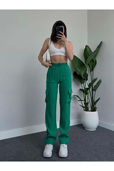 HerTon Παντελόνι Cargo με ελαστική μέση και κορδόνια