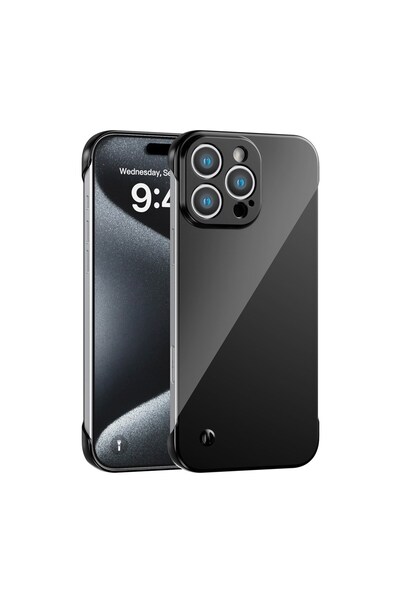 Vissona iPhone 16 Pro Uyumlu Kamera Korumalı Yanları Açık Sararmaz Sert Mika ...