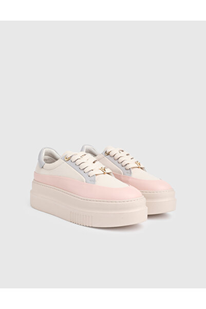 İLVİ Pantofi sport de damă Elke piele naturală bej