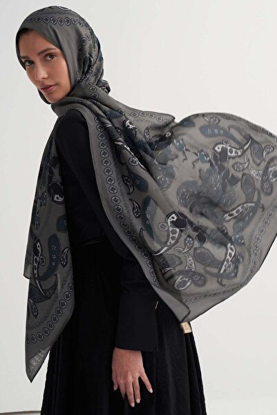 carell Moon Monogram Floş Şal Antrasit