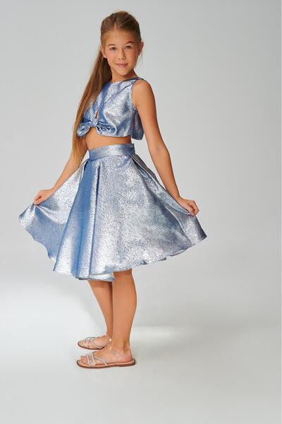 Lia Lea BG Store Girls' Navy Blue φόρεμα