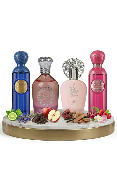 ARYAN Set of 4 Arabian Perfumes (2x Men + 2x Women) 100ML - Qissah Blue + Ame...