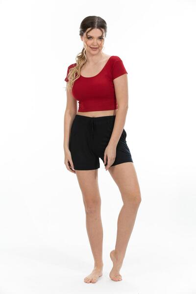 Etoile Γυναικεία σορτς από μπαμπού με σχέδιο κροπ, σετ πιτζάμες 70026