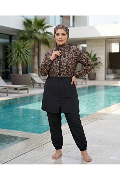 trendlina Ελαστικό υδατοαπωθητικό ύφασμα με ρυθμιζόμενη μέση λεοπάρ, σετ μαγι...