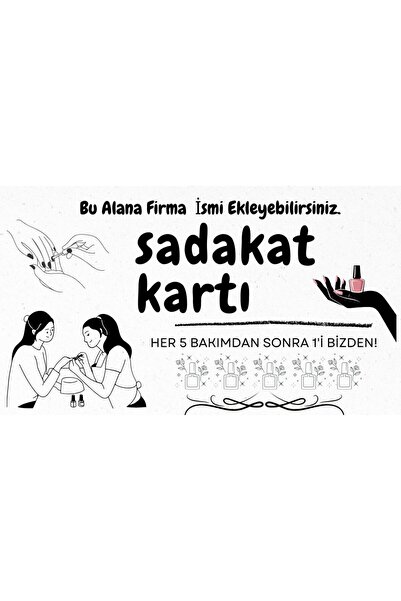 İnci Mode Tırnak Sanatı Manikür Sadakat Kartı Promosyon Hediye Kartı 20 Adet