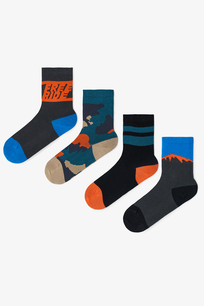 Penti Erkek Çocuk Kaykay Desenli 4'lü Soket Çorap