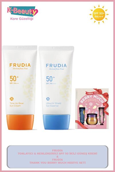 FRUDIA Tonlayıcı & Nemlendirici Spf 50 İkili Güneş Kremi & Fruidia Thank You ...