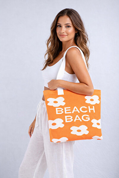 Sebir Moda Τσάντα παραλίας με μοτίβο λουλουδιών