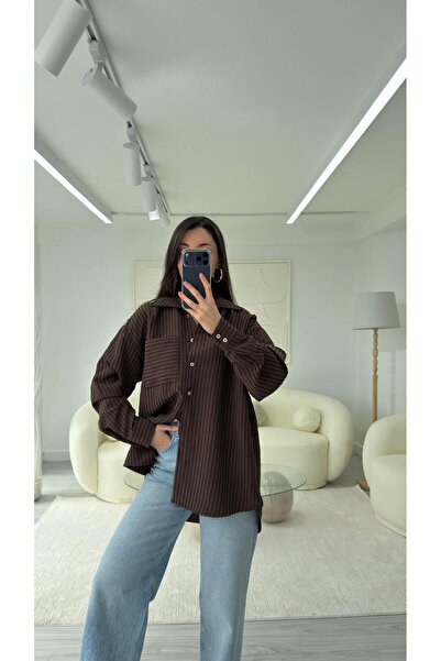 LUUNA STORE NEXO OVERSIZE ΡΙΓΕ ΠΟΥΚΑΜΙΣΟ - ΚΑΦΕ