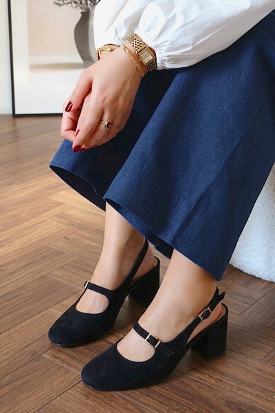 POLKA STORE Γυναικεία παπούτσια Coco Mary Jane Vintage με κοντό τακούνι και κ...