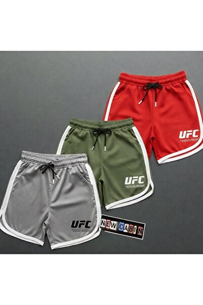 NewCabin New Season Trend Gray-Khaki-Red Honeycomb Fabric 3-Piece Ufc Printed...