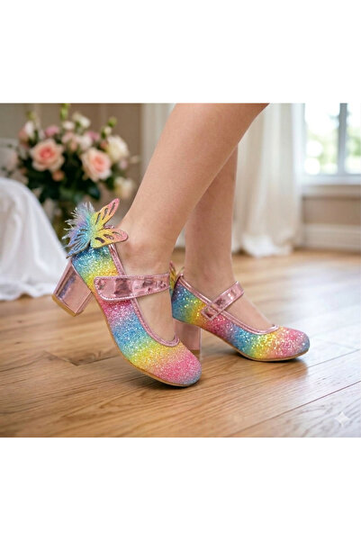 PATİK BEBE Κοριτσίστικα παπούτσια με τακούνι Butterfly Rainbow