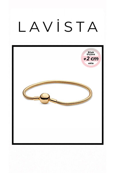 Lavista Silver Düz Yuvarlak Renkli Gümüş Bileklik