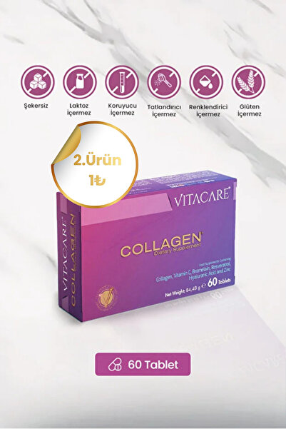 Vitacare Collagen Tablet Tip1 Tip3 Resveratrol Bromelain Biotin - 60 Tablet |...