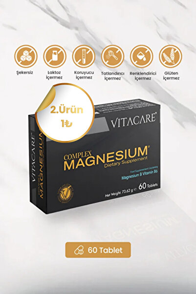 Vitacare Magnezyum Complex Vitamin B6 60 TABLET | Beslenme Takviyesi