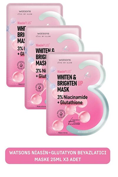 Watsons Niasin+Glutatyon Beyazlatıcı Maske 25Ml 2X