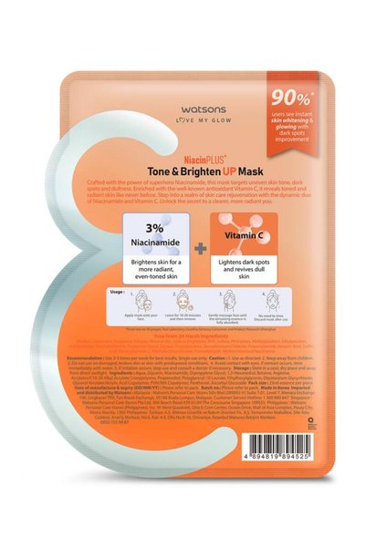 Watsons Niasin+C Vitamini Aydınlatıcı Maske 25Ml 3X