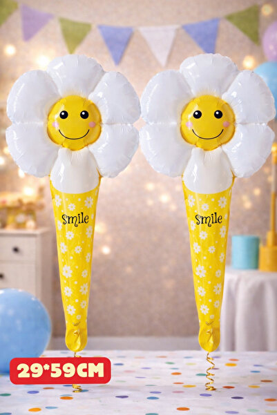 Baloncu Nene Saplı Papatya Folyo Balon Doğum Günü Folyo Balon Karekter Folyo ...