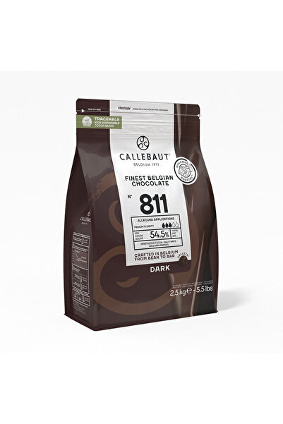 Lumea Callebaut ciocolata neagra fina belgiana 811 fulgi dropsuri 54.5% cacao, banuti ciocolata 2.5 kg