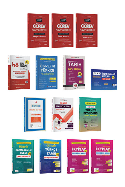 hukuk öğretir KAYMAKAMLIK SINAVI 2026 SORU BANKASI SETİ - 7667 SORU - 14 KİTA...