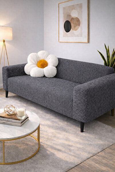 ÖZMAKAN Κάλυμμα καναπέ Jacquard και Κάλυμμα καναπέ-κρεβάτι για 3 άτομα - Anth...